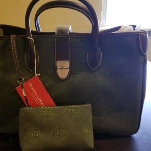 Dooney and Bourke Dark Green Double Handle Tote